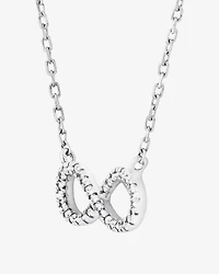 Collier Infinity en argent sterling avec diamants