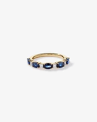 Bague alternative en diamant TW saphir australien et 0,12 carat or jaune 10 carats
