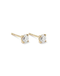 0.75 Carat TW Diamond Solitaire Stud Earrings 18kt Yellow Gold