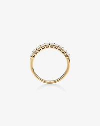 Wedding Ring with 0.80 Carat TW of Emerald Cut Diamonds in 14kt Yellow Gold