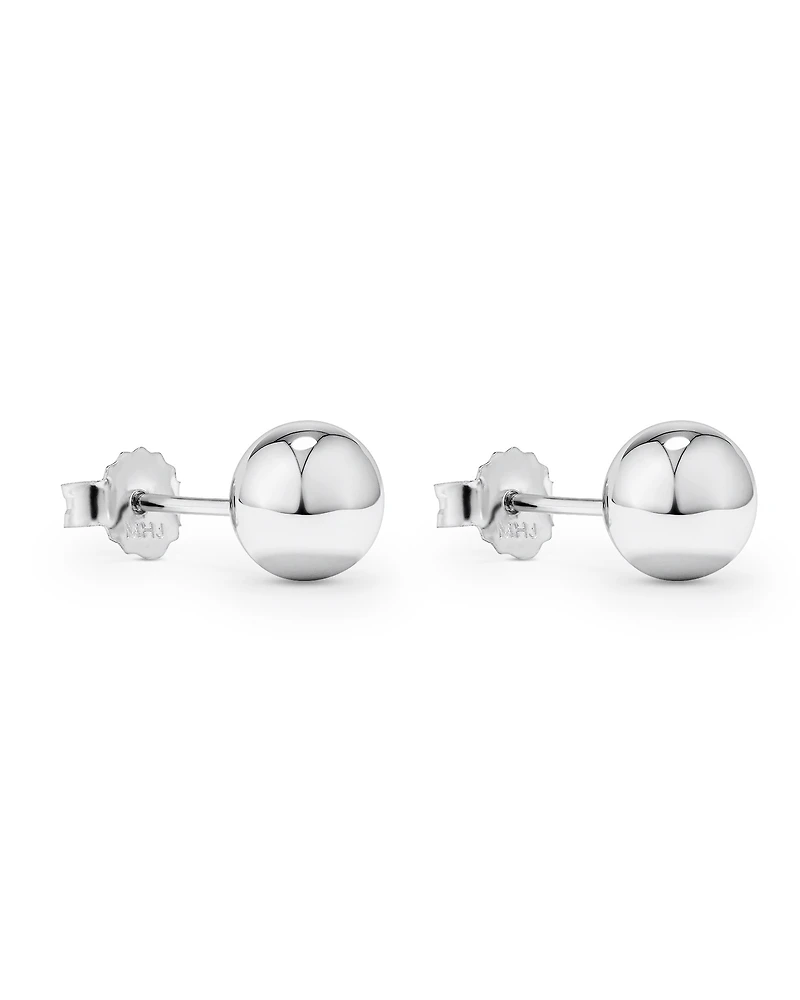 8mm Ball Stud Earrings in Sterling Silver
