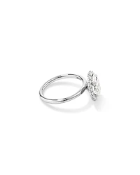 Bague de fiançailles en halo de diamants cultivés en laboratoire TW de 2,34 carats en or blanc 14 carats