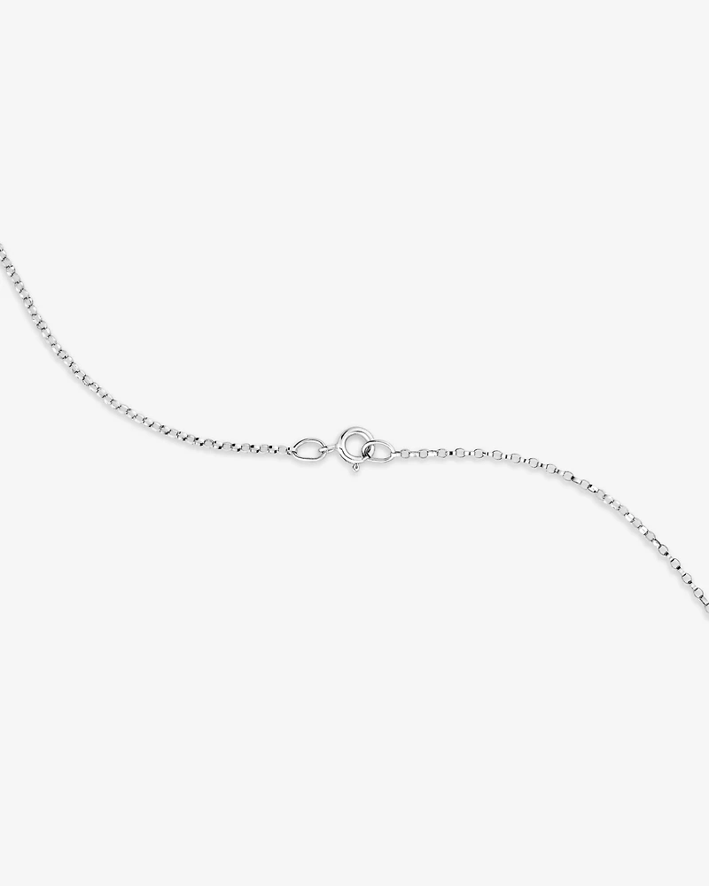 O Initial Necklace with 0.10 Carat TW of Diamonds in 10kt White Gold