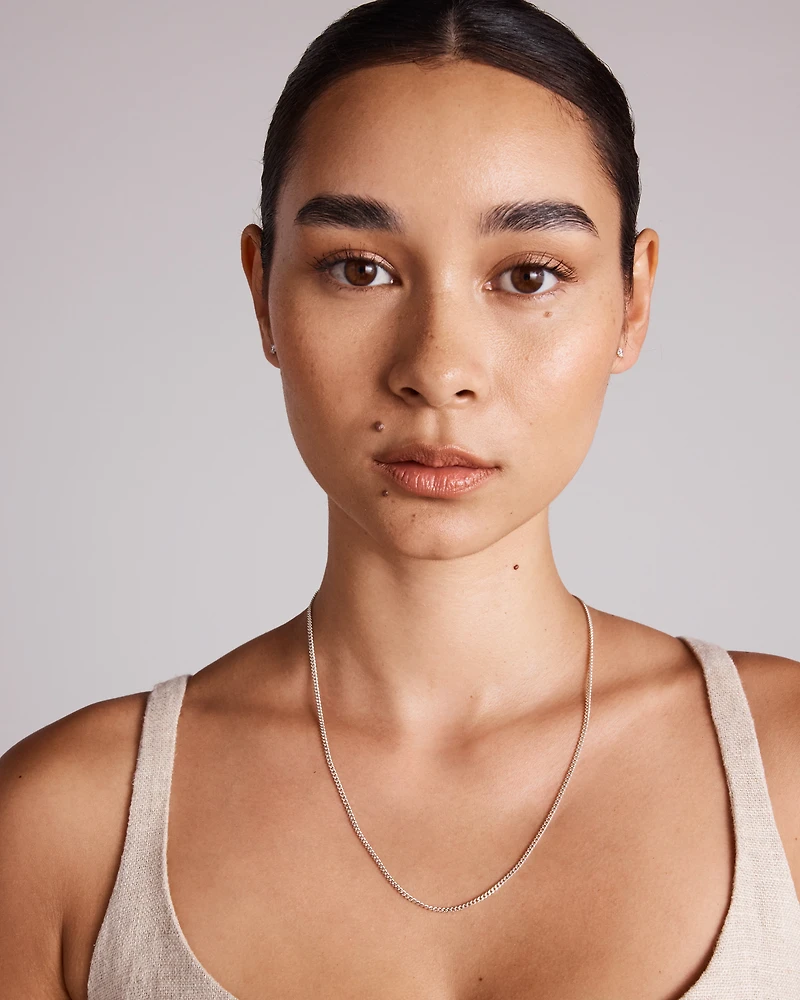 50cm (20") 2mm Width Curb Chain in Sterling Silver