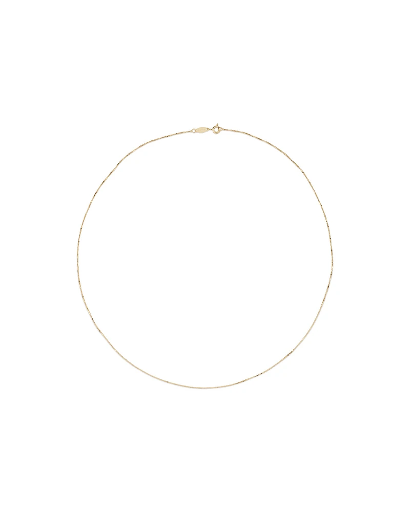 50cm (20") 0.66mm Width Box Chain in 10kt Yellow Gold