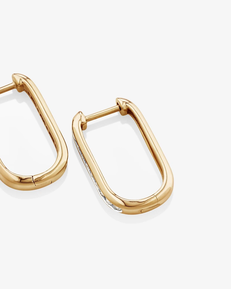 Huggies with 0.22 Carat TW of Diamonds in 10kt Yellow Gold