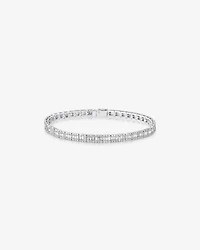 3.37 Carat TW Baguette Diamond Tennis Bracelet in 14kt White Gold