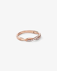 0.16TW Round Brilliant Laboratory-Grown Diamond Twist Wedding Ring 14kt Rose Gold