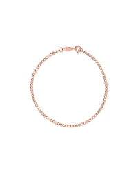 19cm (7.5") 2.4mm Width Semi Solid Diamond Cut Curb Bracelet in 10kt Rose Gold