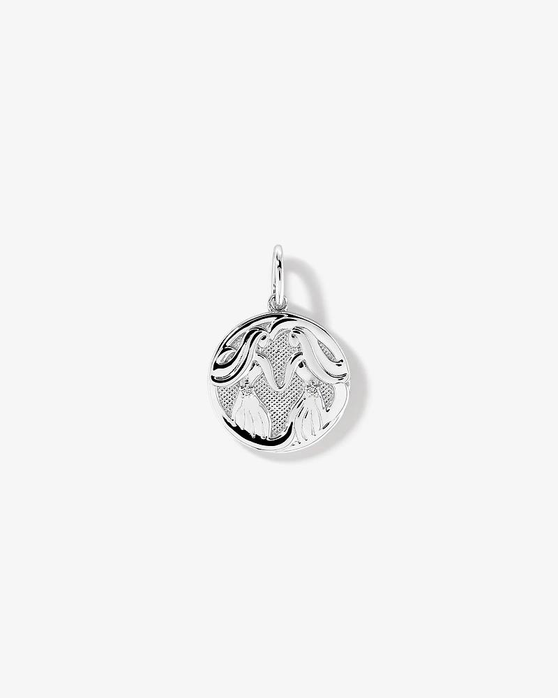 Pendentif zodiaque Gémeaux avec accents de diamants en argent sterling