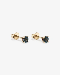 Stud Earrings with London Blue Topaz in 10kt Yellow Gold