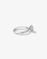 Bague de fiançailles en or blanc 1,95 carat TW ronde brillante cultivée laboratoire diamant solitaire 14 carats