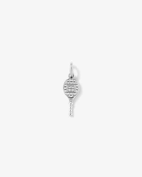 Diamond Accent Tennis Racquet Pendant in Sterling Silver