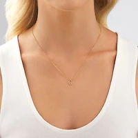 "G" Initial Necklace with 0.10 Carat TW of Diamonds in 10kt Yellow Gold