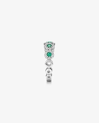 Bubble Ring with Emerald & 0.50 Carat TW of Diamonds in 14kt White Gold