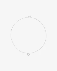 Carat TW Diamond Circle Necklace in 10kt White Gold