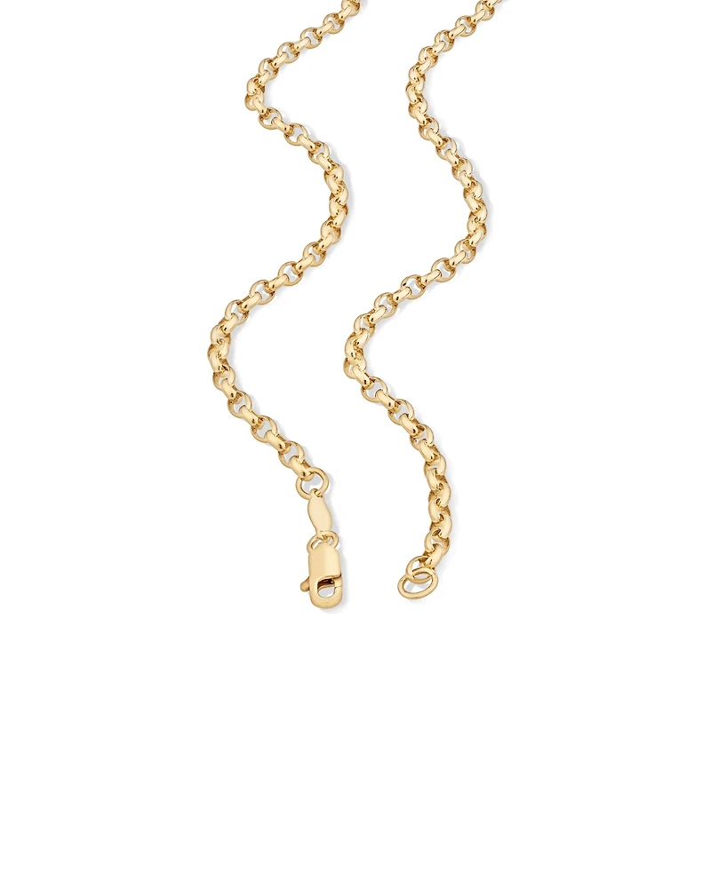 Chaîne belcher ovale de 55 cm en or jaune 10 K