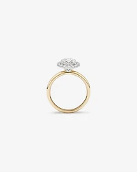 2.34 Carat TW Oval Cut Laboratory-Grown Diamond Halo Engagement Ring in 14kt Yellow and White Gold