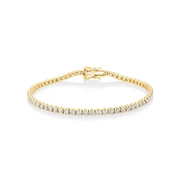 3.28 Carat TW Diamond Tennis Bracelet in 10kt Yellow Gold