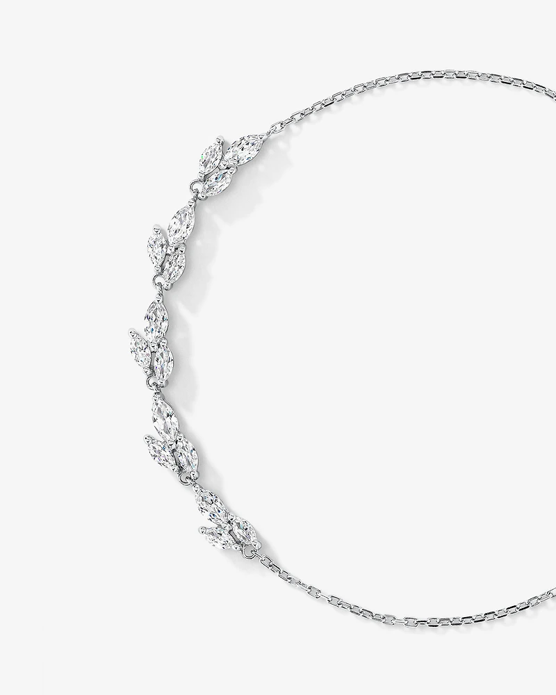 Cubic Zirconia Vine Bracelet in Sterling Silver