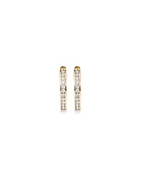 0.25 Carat TW Channel Set Round Brilliant Diamond Huggie Hoop Earrings in 10kt Yellow Gold