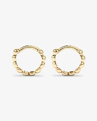 Boucles d'oreilles créoles à petites perles de 10,5 mm en or jaune 10 carats