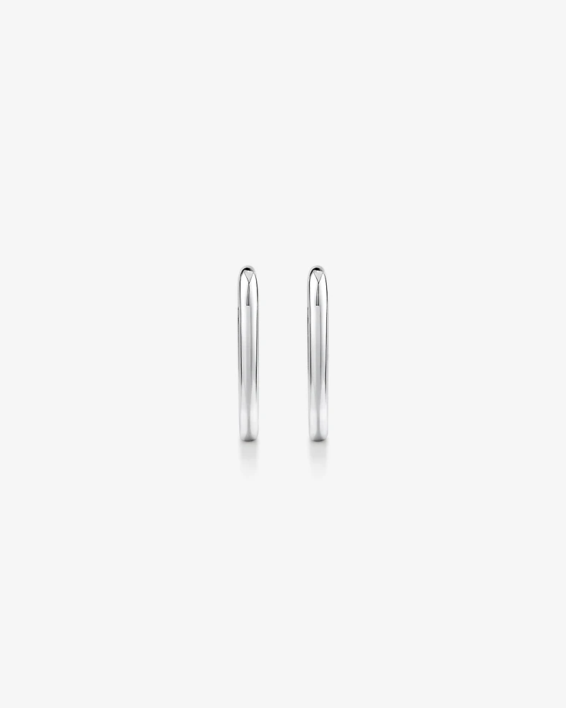 Huggie Paperclip Earrings in Silver