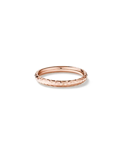 Hammered Finish Ring in 10kt Yellow Gold