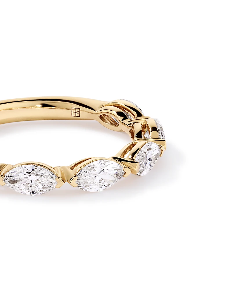 1.40 Carat TW East-West Marquise Laboratory-Grown Diamond Wedding Ring 14kt Yellow Gold