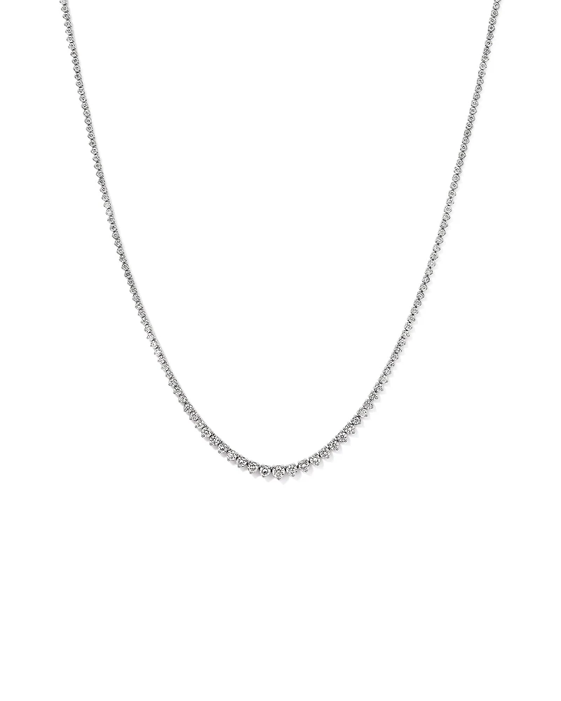 6.00 Carat TW Graduated Diamond RivieraTennis Necklace in 18kt White Gold