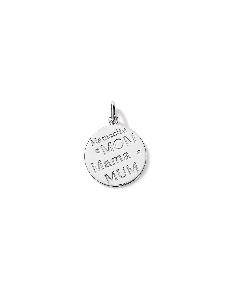 Pendentif cubique en zircone en cercle maternel en argent sterling