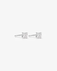 Certified 0.25 Carat TW Diamond Solitaire Stud Earrings 18kt White Gold