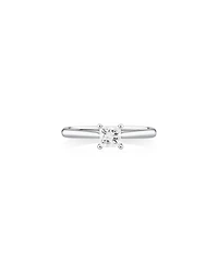 Bague de fiançailles Evermore en or blanc 14 K à diamant solitaire certifié taille princesse totalisant 0,50 ct
