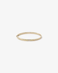 Diamond Accent Oval Bangle in 10kt Yellow Gold
