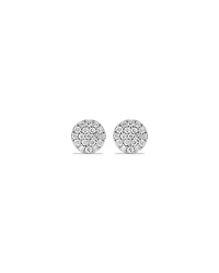0.33 Carat TW Round Diamond Cluster Stud Earrings in 10kt White Gold