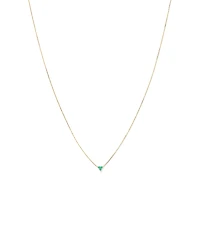 Emerald Trio Necklace in 10kt Yellow Gold