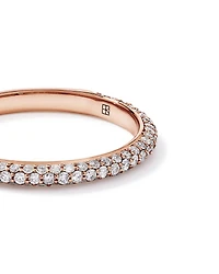 0.40TW Round Brilliant Pavé Diamond Wedding Band 14kt Rose Gold
