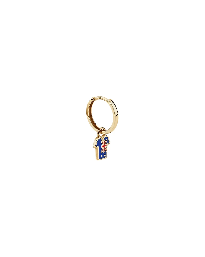 New Zealand Jersey Earring Charm in 18Kt Vermeil