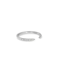 Bague de mariage ouverte de 0,12 carat TW en diamant en or blanc 14 carats