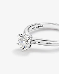 Certified Solitaire Engagement Ring with a 1 Carat TW Diamond in 18kt White Gold