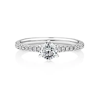 Sir Michael Hill Designer Engagement Ring with 0.70 Carat TW of Diamonds in 18kt White Gold