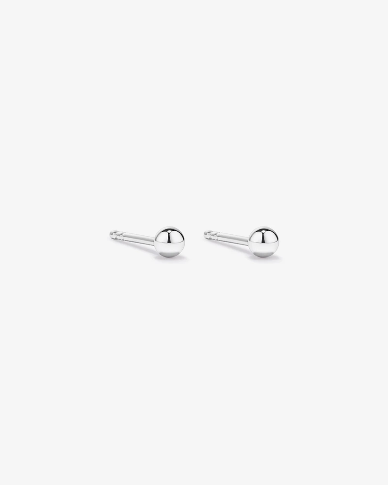 Boucles d’oreilles en boule de mm en argent sterling