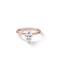 1.25 Carat TW Marquise Laboratory-Grown Diamond Solitaire Engagement Ring in 14kt Rose Gold