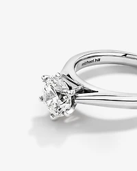 Certified Solitaire Engagement Ring with a Carat TW Diamond in 14kt White Gold
