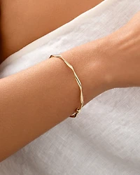 60mm Hollow Twist Bangle In 10kt Yellow Gold