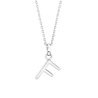 "F" Initial Pendant in Sterling Silver