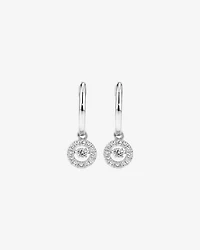 Lume Lab Round Brilliant Huggie Earrings with 0.30 Carat TW of Laboratory-Grown Diamonds in Sterling Silver