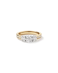 1.50 Carat TW 3 Stone Signature 101 Diamond Ring in 14kt Yellow and White Gold