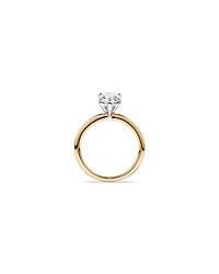 Bague de fiançailles solitaire en diamant taillée laboratoire 2 carats TW or jaune et blanc 14