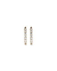 1.00 Carat TW Laboratory-Grown Diamond Hoop Huggie Earrings in 10kt Yellow Gold